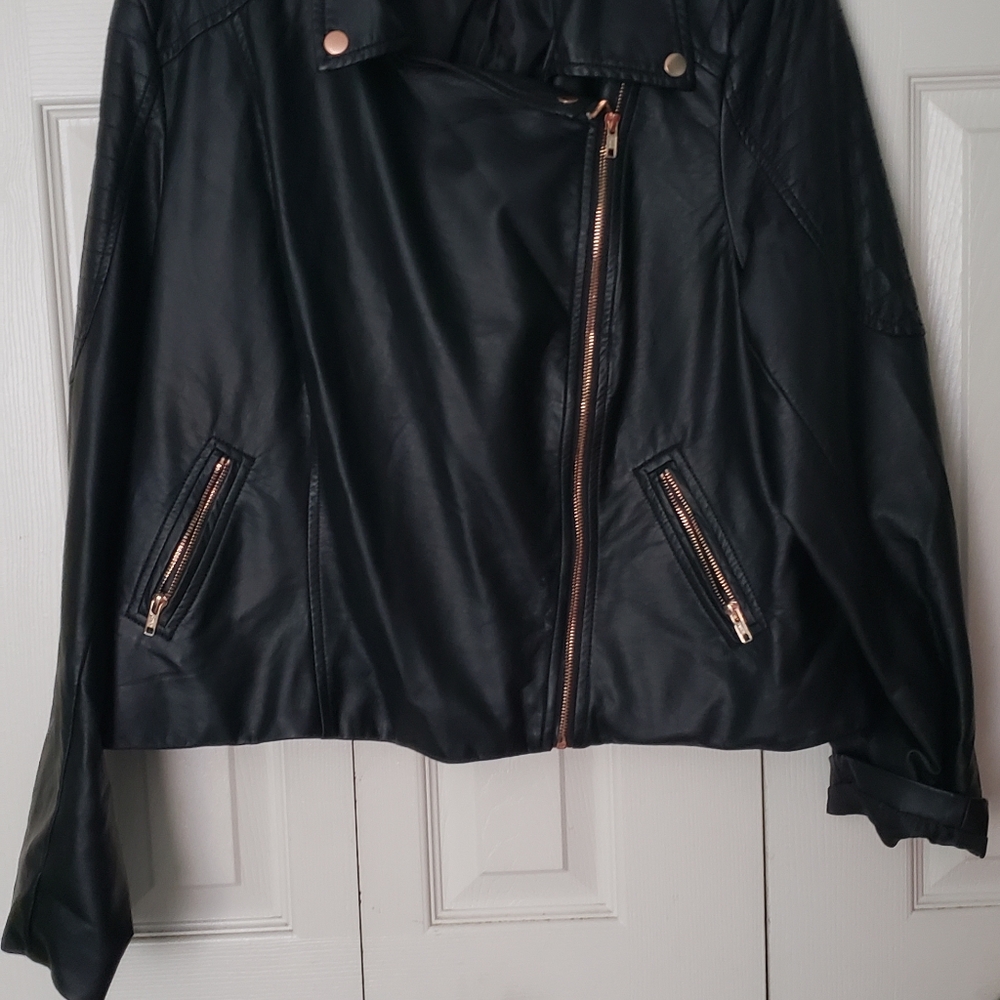 Black faux Moto Jacket
